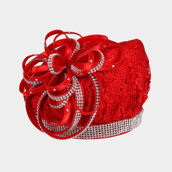 Ribbon Bow Lace Beret Church  Hat